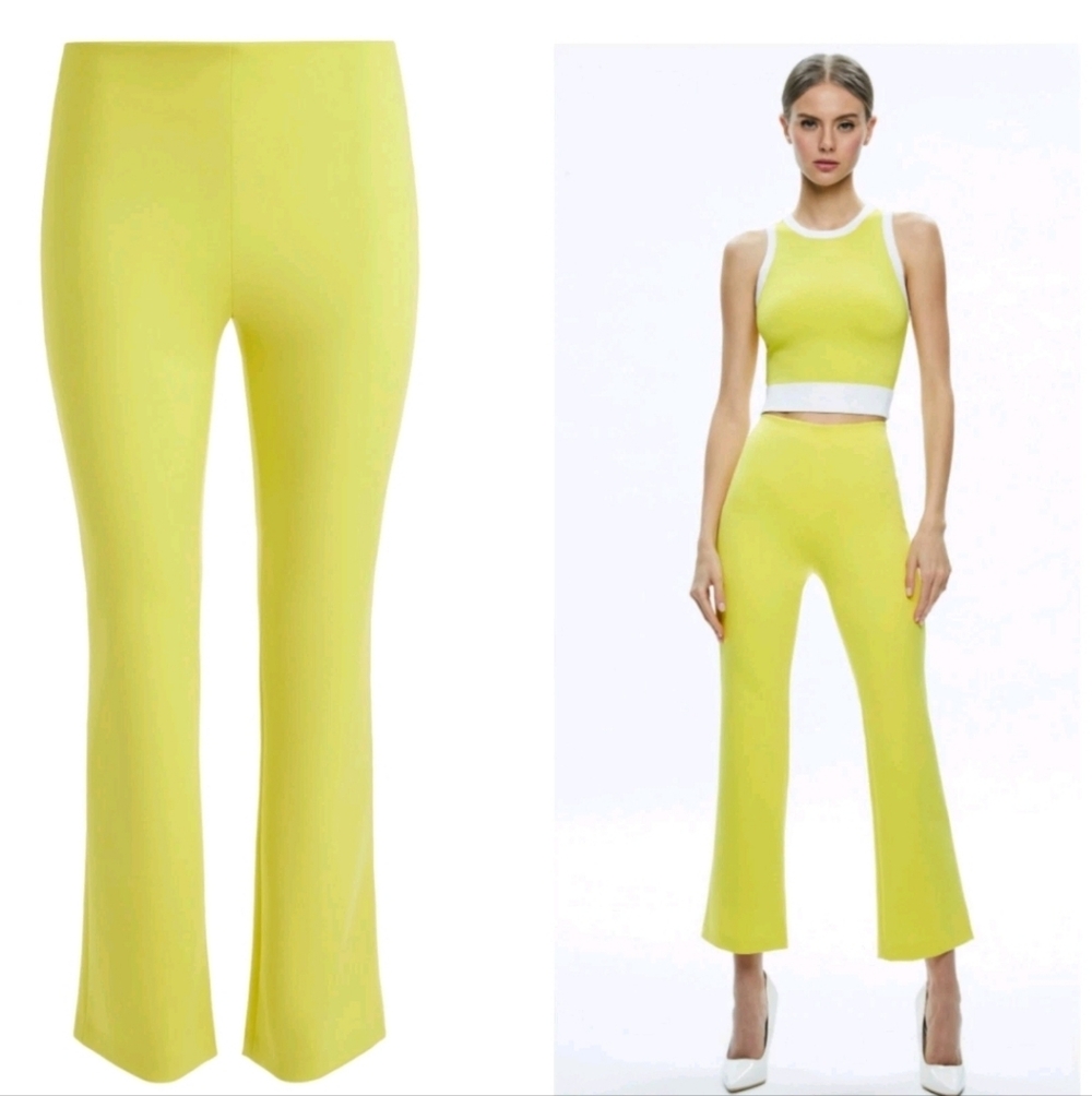ALICE + OLIVIA RMP MID RISE BACK-ZIP BOOTCUT ANKLE PANT - Picture 3 of 16